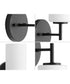 Replay 1-Light Etched White Glass Glass Modern Bath Vanity Light Textured Black