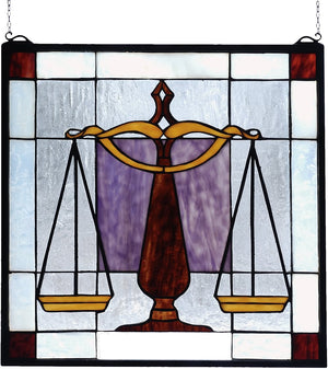 18"H Judicial Stained Glass Window
