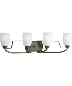 Wisten 4-Light Etched Glass Modern Bath Vanity Light Antique Bronze