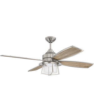 Waterfront 1-Light LED Indoor/Outdoor Ceiling Fan (Blades Included) Brushed Polished Nickel