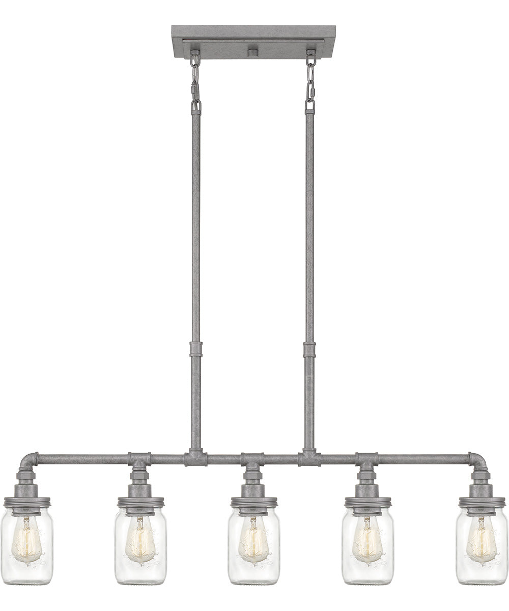 Squire 5-light Island Light Galvanized