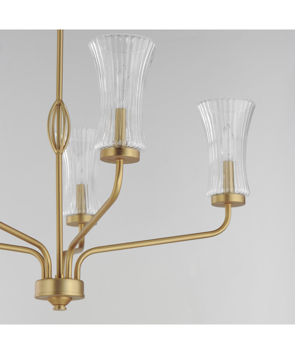 Camelot 5-Light Chandelier Natural Aged Brass