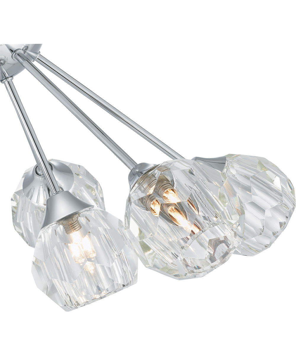 Spellbound 9-light Semi Flush Mount Polished Chrome