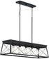 Briarwood 5-Light Textured Cerused Black Farmhouse Style Linear Island Chandelier Light Textured Black