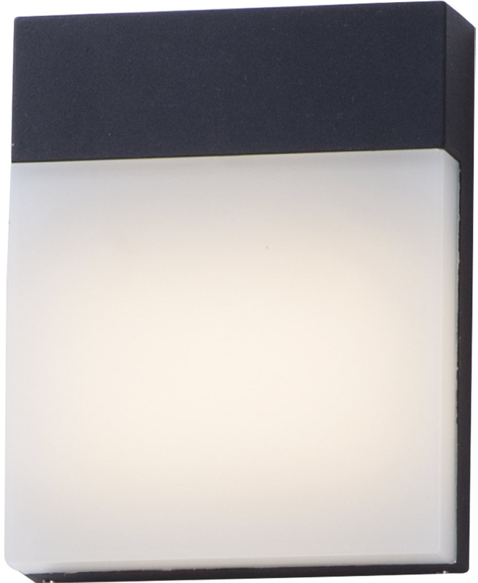 8"H Eyebrow LED 1 Light Outdoor Wall Mount Black