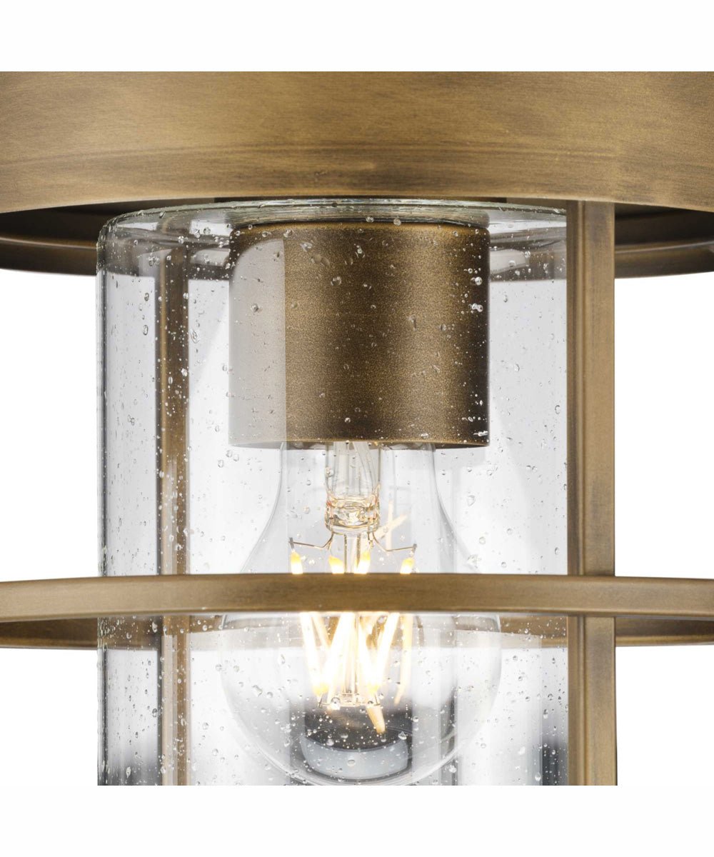 Burgess 1-Light Modern Farmhouse Flush Mount Aged Bronze