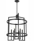 Merrick 6-light Entry Foyer Hall Chandelier Matte Black