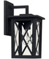 Avondale 1-Light Outdoor Wall Mount Rain or Shine - Black with Clear Glass