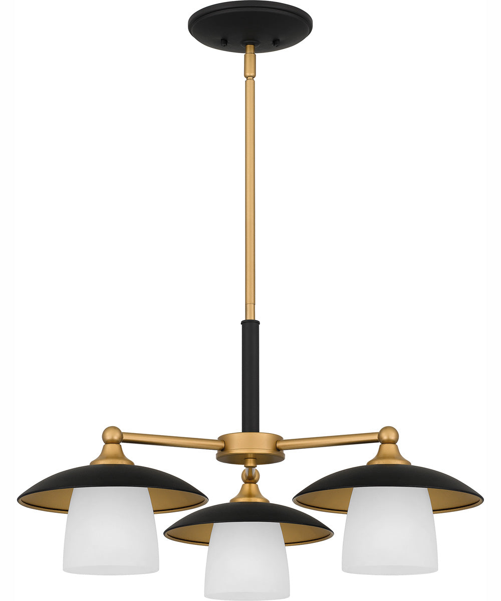 Fayette 3-light Chandelier Earth Black