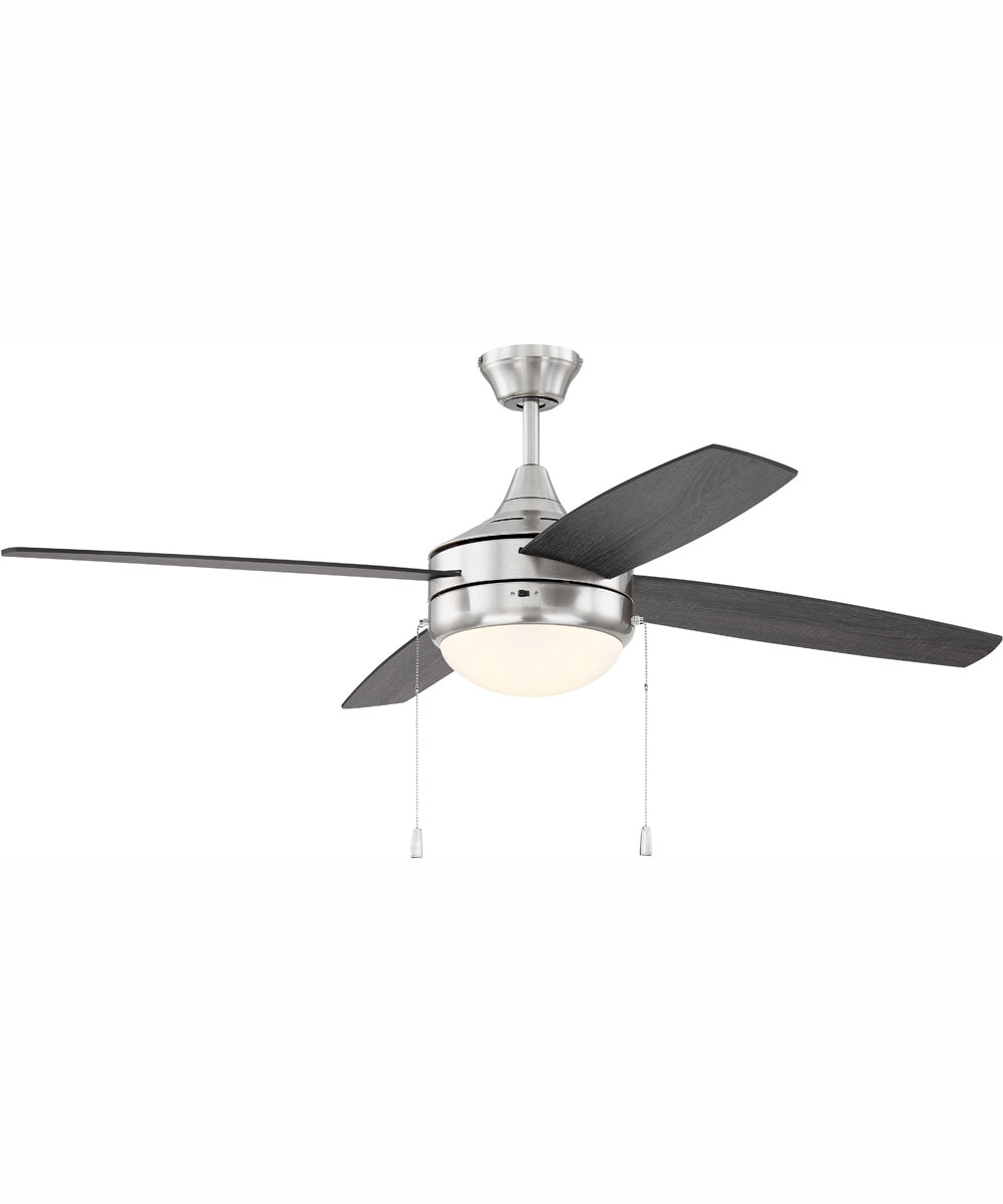 52" Phaze Energy Star 4 Blade 2-Light Ceiling Fan Brushed Polished Nickel