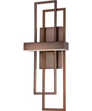 8"W Frame 1-Light LED Vanity & Wall Hazel Bronze