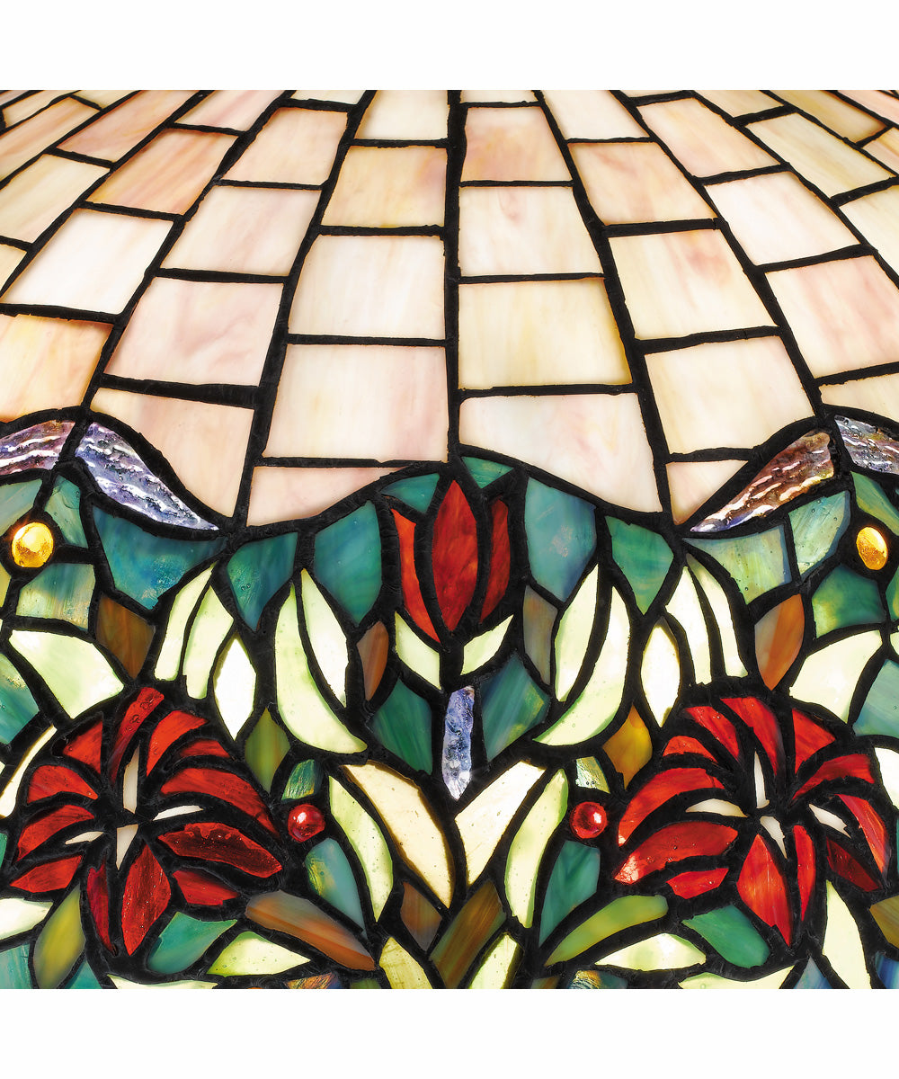 Tiffany Small 3-light Table Lamp Matte Black