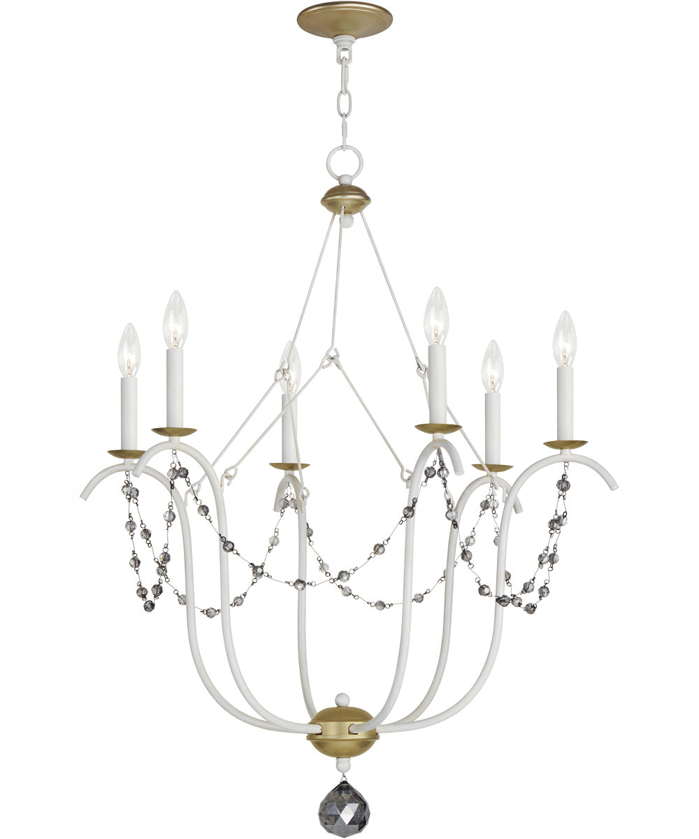Formosa 6-Light Chandelier Ecru/Venetian Gold