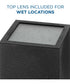 6" Square Up/Down Wall Lantern 2-Light Modern Outdoor Wall Lantern with top lense Black
