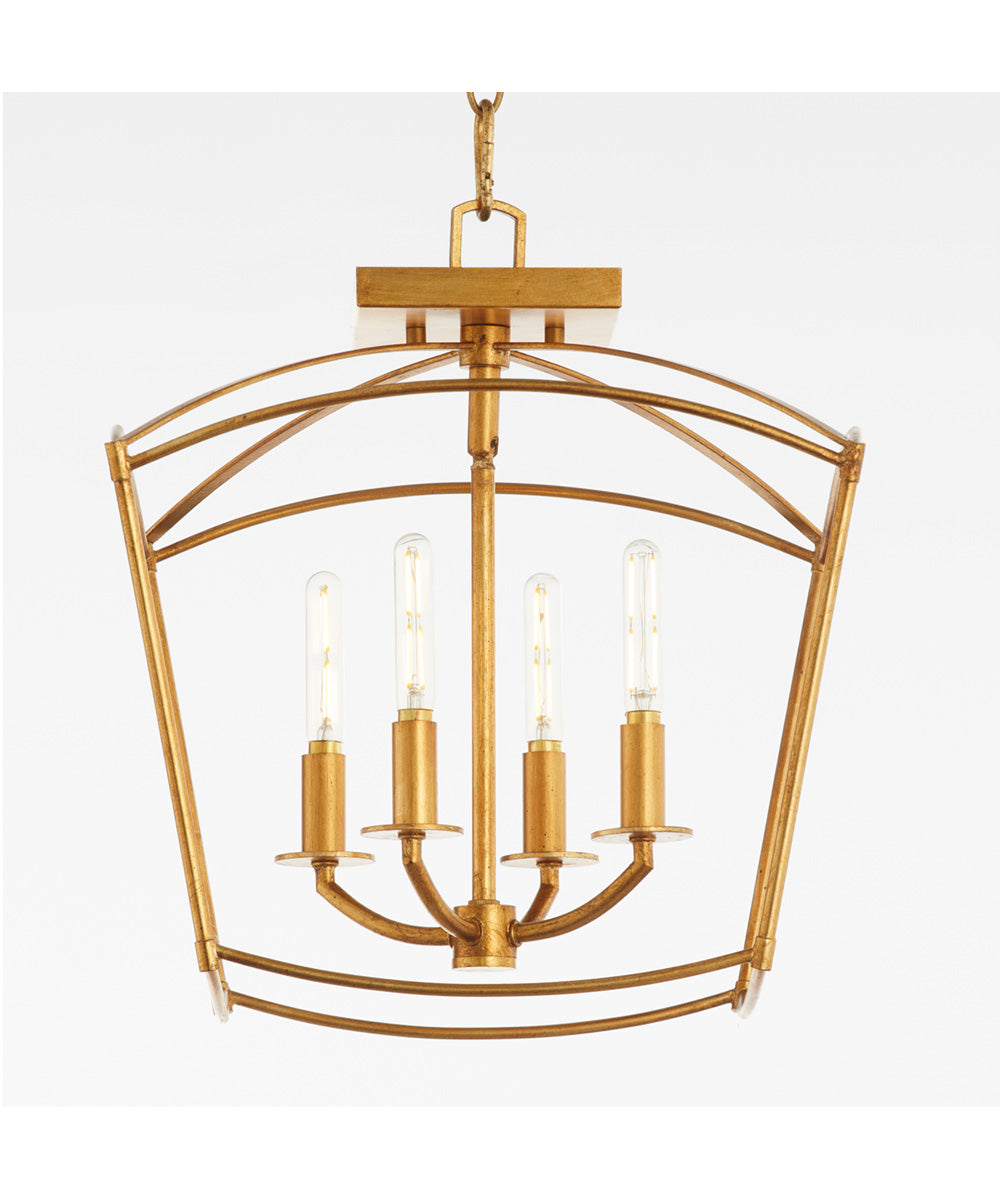 Mantle 4-light Dual Mount Light Fixture Gold Leaf