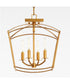 Mantle 4-light Dual Mount Light Fixture Gold Leaf