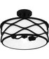 Tallow 3-light Semi Flush Mount Matte Black