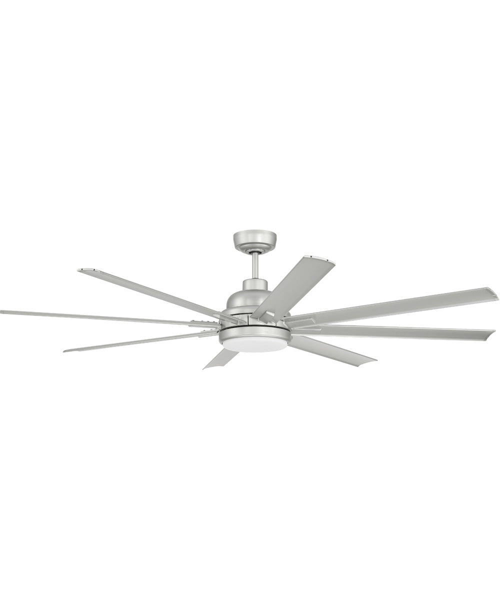 Rush 65" 1-Light Ceiling Fan (Blades Included) Painted Nickel