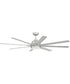 Rush 65" 1-Light Ceiling Fan (Blades Included) Painted Nickel