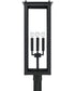 Hunt 4-Light Outdoor Post-Lantern Rain or Shine - Black
