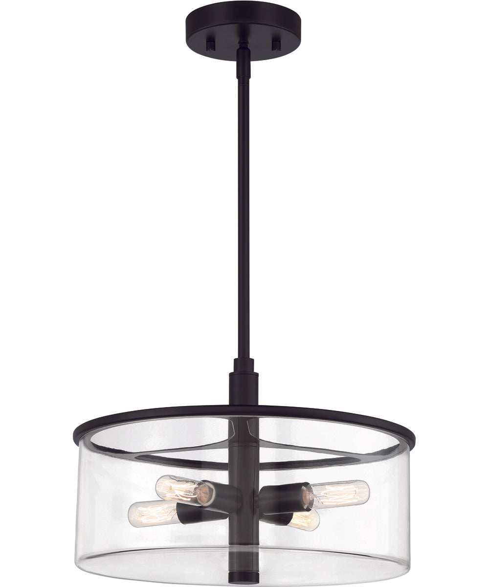 Hailie 4-Light Pendant Flat Black