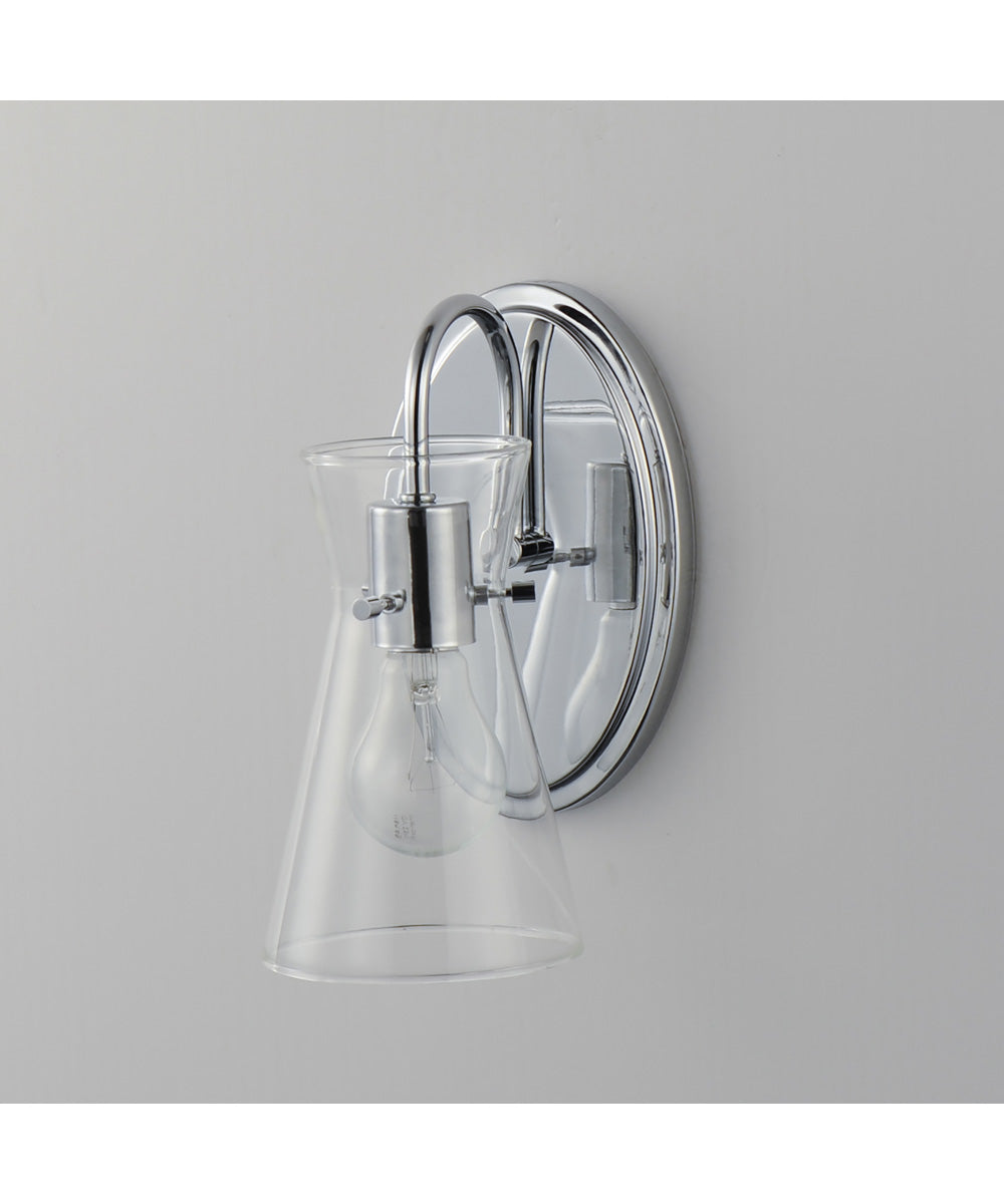Ava 1-Light Wall Sconce Polished Chrome