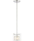 Dahl 1-Light Led Mini Pendant Chrome/Clear Glass Shade