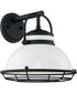 12"H Upton 1-Light Outdoor Gloss White / Textured Black