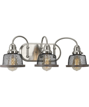 Tilley 3-Light Coastal Bath Vanity Light Brushed Nickel