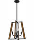 Mayline Large 4-light Pendant Matte Black