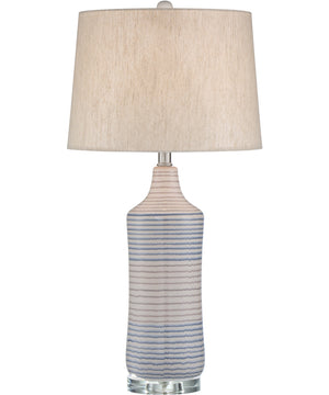 Fedella 1-Light Table Lamp Ceramic Body/Linen Fabric Shade