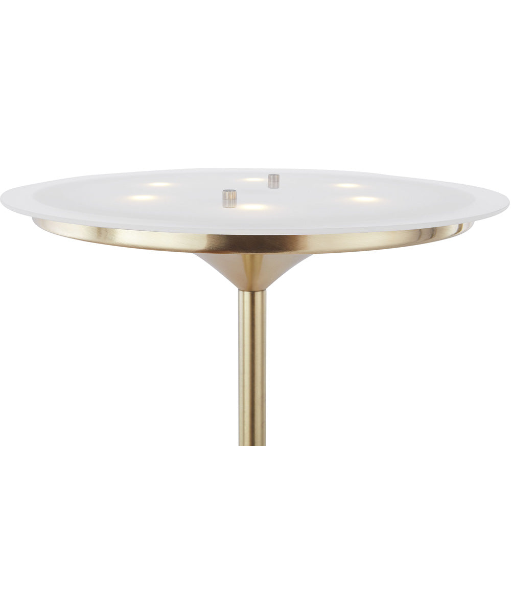 Leipzig LED Torchiere Satin Brass