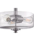 Dardyn 3-Light Convertible Semi Flush Brushed Polished Nickel