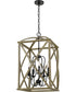Woodhaven 5-light Pendant Distressed Weathered Oak