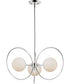 28"W Revolution 3-Light Chandelier Polished Nickel