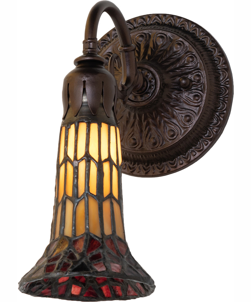 5.5" Wide Stained Glass Pond Lily Wall Sconce