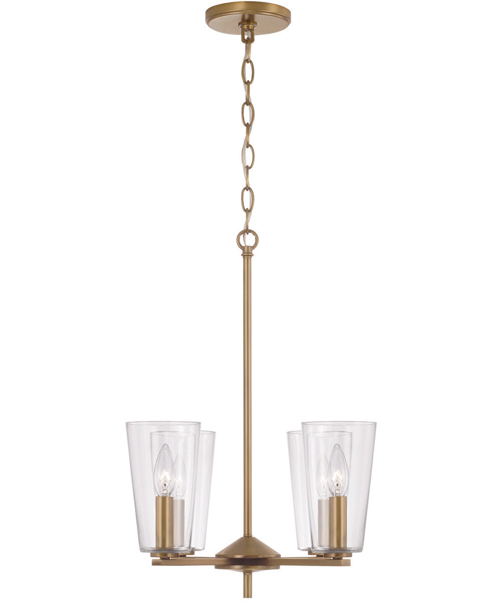 Portman 4-Light Pendant Aged Brass