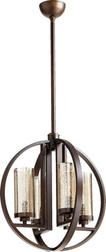 19"W Julian 4-Light Chandelier Oiled Bronze