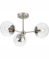 Atwell 3-Light Mid-Century Modern Semi-Flush Mount Brushed Nickel