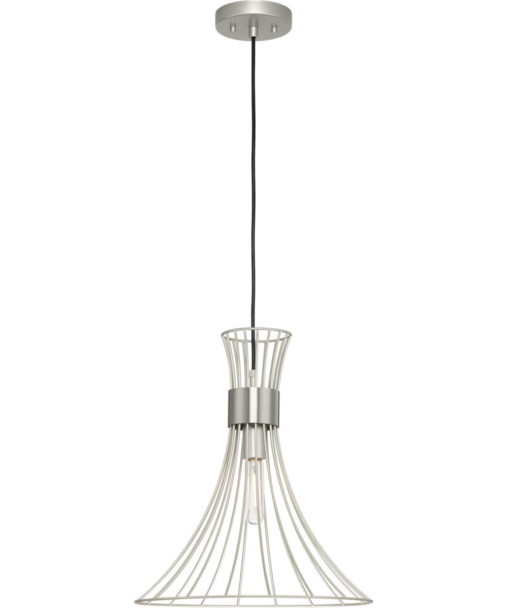 Lorin 1-Light Mid-Century Modern Metal Pendant Light Burnished Nickel