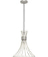 Lorin 1-Light Mid-Century Modern Metal Pendant Light Burnished Nickel
