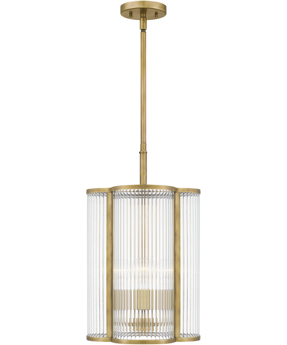 Aster Small 4-light Mini Pendant Weathered Brass