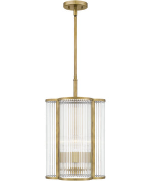 Aster Small 4-light Mini Pendant Weathered Brass