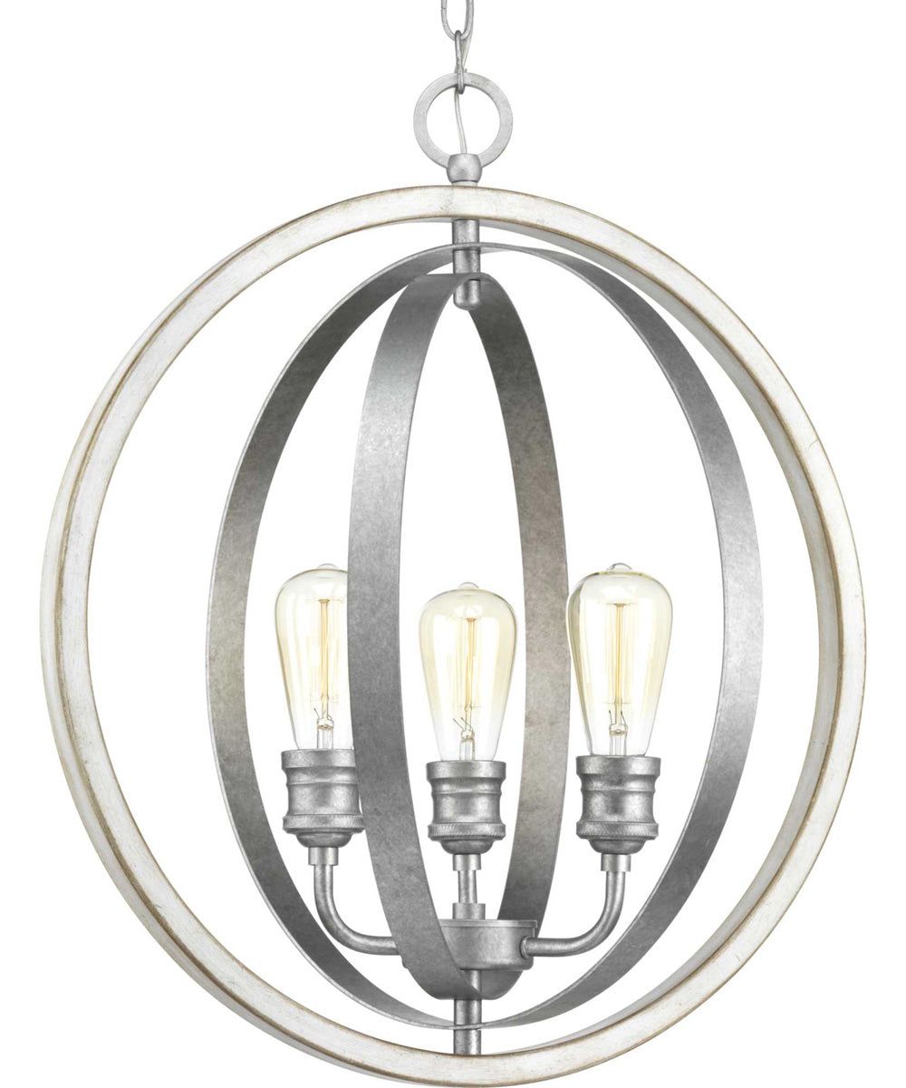 Conestee 3-Light Farmhouse Pendant Light Galvanized Finish