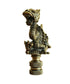 Mysterious Antiqued East Dragon Lamp Finial Antiqued Brass 2.75"h