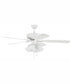 52" Pro Plus 114 White 4-Light Ceiling Fan White