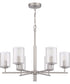 Hailie 6-Light Chandelier Satin Nickel