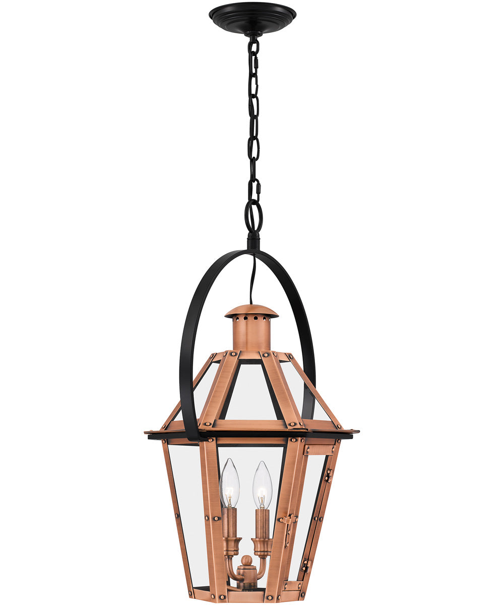 Burdett Medium 2-light Outdoor Pendant Light Aged Copper
