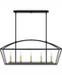 Concho Bay Medium 5-light Island Light Matte Black