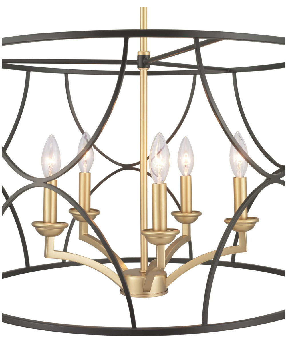 Landree 5-Light Luxe Chandelier Light Matte Black